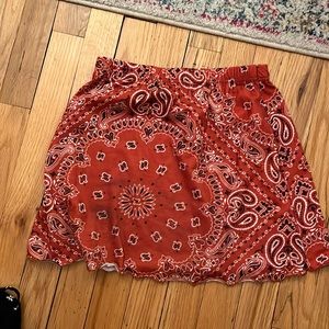 Red bandanna miniskirt
